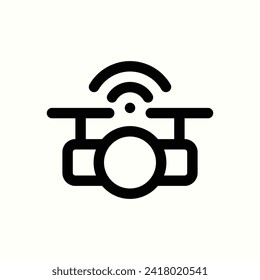 Internet of things, drone icon, isolated icon in light background, perfect for website, blog, logo, graphic design, social media, UI, mobile app