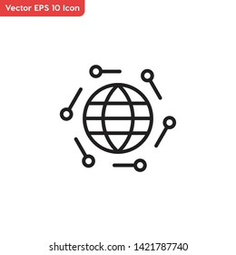 Internet of things, futurism symbol vector icon