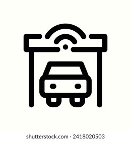 Internet of things, garage icon, isolated icon in light background, perfect for website, blog, logo, graphic design, social media, UI, mobile app