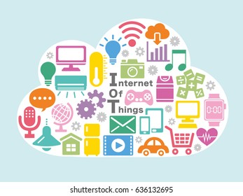 Internet of Things icon. Cloud computing design concept.