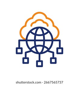 Internet Of Things Icon color line Vector Illustration