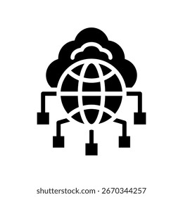 Internet Of Things Icon Glyph Vector Illustration