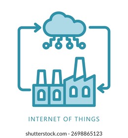 Ícone Da Internet Das Coisas, Mini Ilustração Relacionam-Se À Indústria 4-0, Indústria Moderna. Use Para O Desenvolvimento Moderno De Conceitos, Ui, Ux Web E Aplicativos.