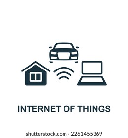 Internet of things icon. Monochrome simple sign from digitalization collection. Internet of things icon for logo, templates, web design and infographics.