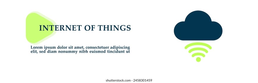 Internet of things icon on vector illustration concept. For background presentation, infographics, promotion or web banner graphics. 