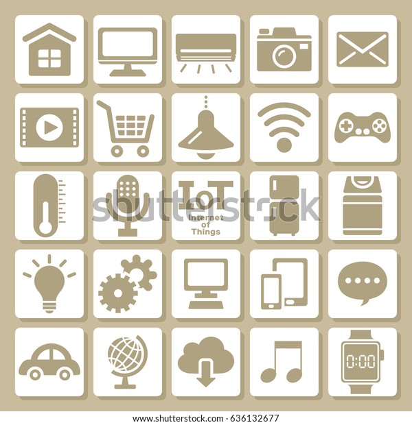 Internet Things Icon Set Stock Vector Royalty Free