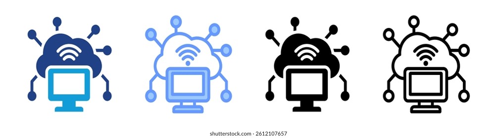 Internet Of Things icon set multiple style collection