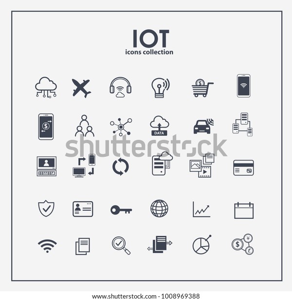 Internet Things Icon Set Symbols Iot のベクター画像素材 ロイヤリティフリー
