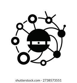 Internet of Things icon silhouette vector illustration isolated