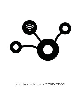 Internet of Things icon silhouette vector illustration isolated