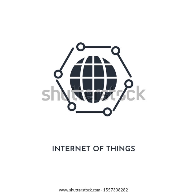internet of things icon. simple element\
illustration. isolated trendy filled internet of things icon on\
white background. can be used for web, mobile,\
ui.