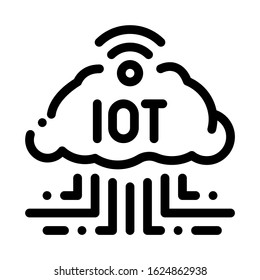 Internet of Things Icon Vector. Outline Internet of Things Sign. Isolated Contour Symbol Illustration
