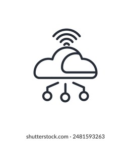 Internet of Things icon. vector.Editable stroke.linear style sign for use web design,logo.Symbol illustration.