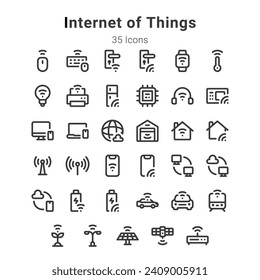 colección de iconos de Internet de cosas
