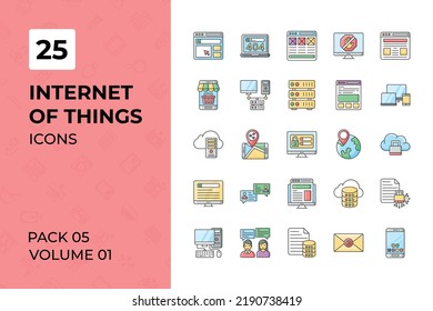Colección de iconos de Internet de las cosas. Set contiene Iconos como ai, inteligencia artificial, automatización, computación en nube y más 