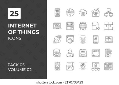 Internet of Things icons collection. Set contains such Icons as ai, artificial intelligence, automation, cloud computing, and more 