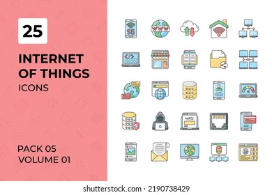 Internet of Things icons collection. Set contains such Icons as ai, artificial intelligence, automation, cloud computing, and more 