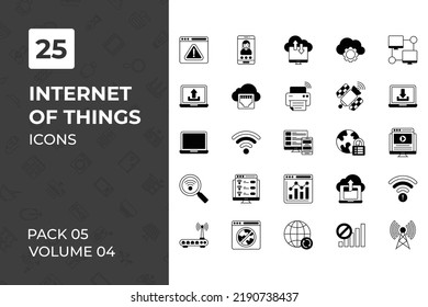 Internet of Things Icons Sammlung. Set enthält Symbole wie ai, künstliche Intelligenz, Automatisierung, Cloud Computing und mehr 