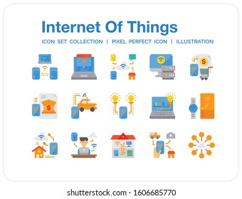 Internet Of Things Icons Set. UI Pixel Perfect Well-crafted Vector Thin Line Icons. The illustrations are a vector.