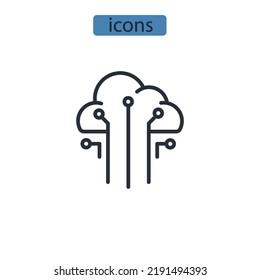 Iconos de Internet de las Cosas símbolo elementos vectoriales para web infográfica