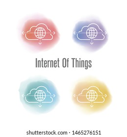 INTERNET OF THINGS AND ILLUSTRATION ICON CONCEPT