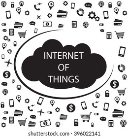 Internet of things infographics background