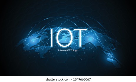 Internet of things. IOT connectivity concept. Network global connecting technology background