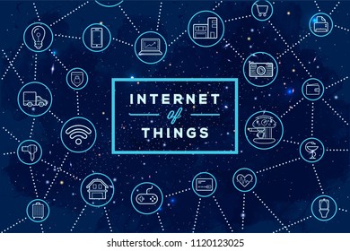 Internet Of Things (IOT). Devices And Connectivity Concepts. Cloud Center. 