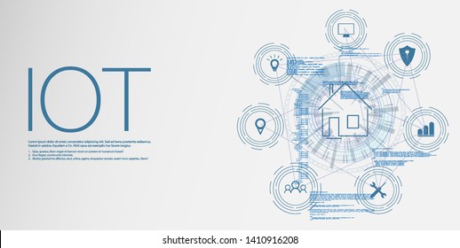 Internet of things (IOT), devices and connectivity concepts on a network, cloud at center. digital circuit board above the planet Earth.