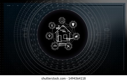 Internet of things (IOT), devices and connectivity concepts on a network, cloud at center. digital circuit board above the planet Earth.