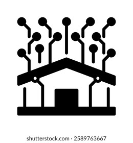 Internet of Things IOT line icon. Universal creative premium symbol. Vector sign icon logo template. Vector illustration