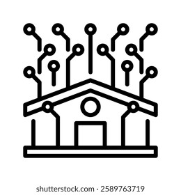 Internet of Things IOT line icon. Universal creative premium symbol. Vector sign icon logo template. Vector illustration