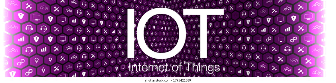 Internet Things Iot Networking Concept Connected Stock Vector Royalty Free 1795421389