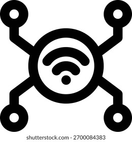 Internet Das Coisas, Iot, Internet Outline Icon