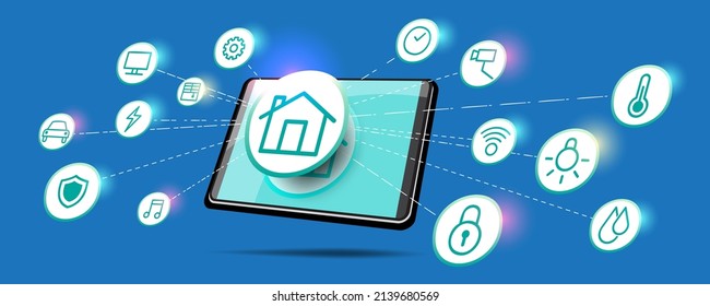 Internet de las cosas (IoT), conexión inteligente y dispositivo de control en red de la industria y residente en cualquier lugar, en cualquier momento, cualquier persona y cualquier negocio con internet. Tecnología informática para futuristas del mundo