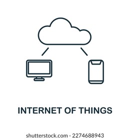 Internet Of Things line icon. Monochrome simple Internet Of Things outline icon for templates, web design and infographics