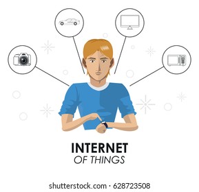 internet things man wearable technology smart system