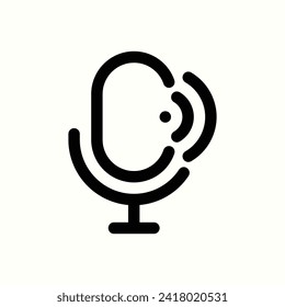 Internet of things, microphone icon, isolated icon in light background, perfect for website, blog, logo, graphic design, social media, UI, mobile app