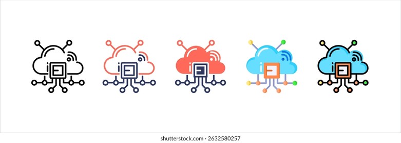 Internet Of Things Multi Style Icon Set