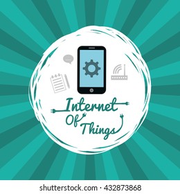 Internet of things. Online icon. Flat illustration , vector