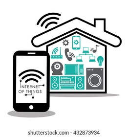 Internet of things. Online icon. Flat illustration , vector