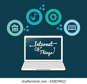 Internet of things. Online icon. Flat illustration , vector