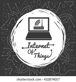 Internet of things. Online icon. Flat illustration , vector