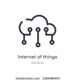 internet of things outline icon. isolated line vector illustration from general collection. editable thin stroke internet of things icon on white background