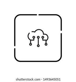 Internet of things outline icon. isolated line vector illustration from general collection. editable thin stroke internet of things icon on white background