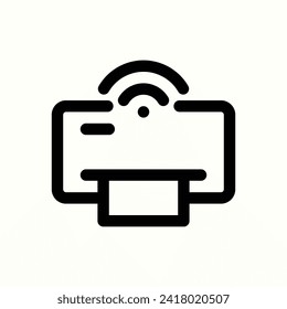 Internet of things, printer icon, isolated icon in light background, perfect for website, blog, logo, graphic design, social media, UI, mobile app