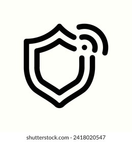 Internet of things, shield, security icon, isolated icon in light background, perfect for website, blog, logo, graphic design, social media, UI, mobile app