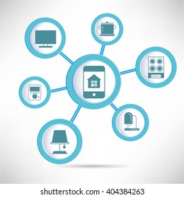 internet of things, smart home and home appliances concept, infographic