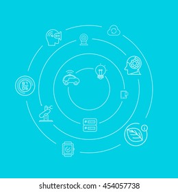 internet of things and smart home concept background