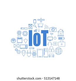 Internet of things and smart home illustration. Vector